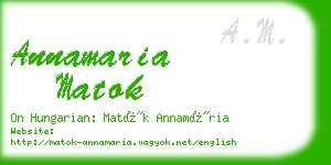 annamaria matok business card